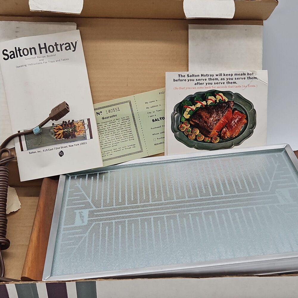 Salton Hotray Model H-110 Automatic Food Warmer TESTED Party Host Vtg Warm Hot